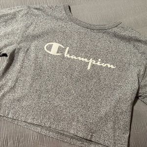 Champion XS Crop Top Grey